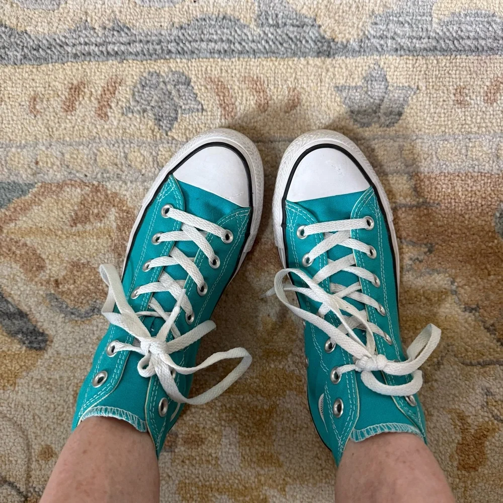 Converse high top sneakers, turquoise - Picture 1 of 10